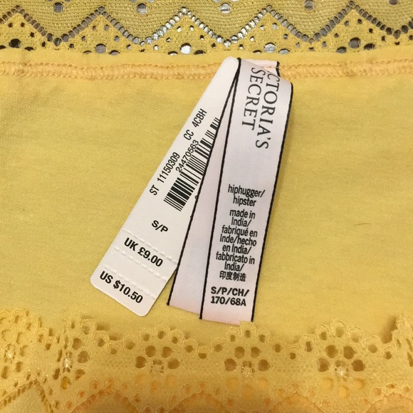 NWT VS Yellow Lace-Waist Hiphugger, S - Picture 4 of 5
